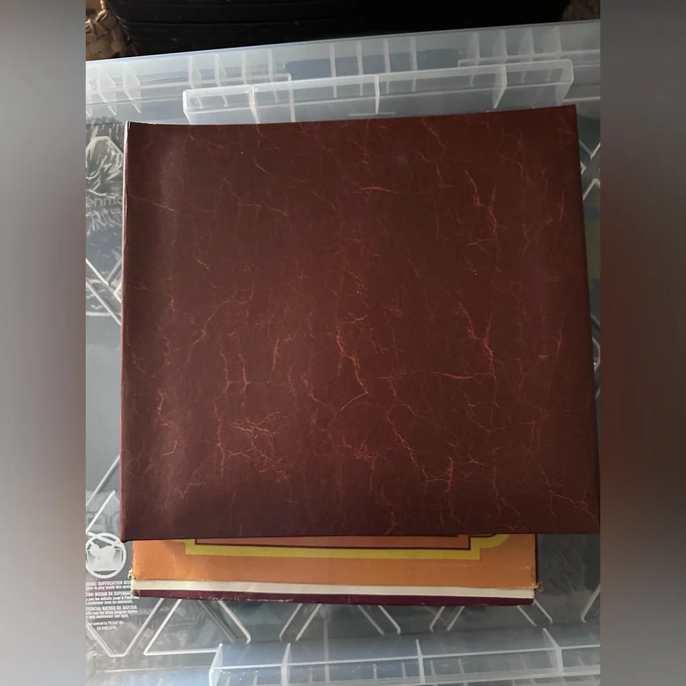 Vintage 70s Fotodisplay Photo Album Faux Leather Brown Holds 200 Pictures